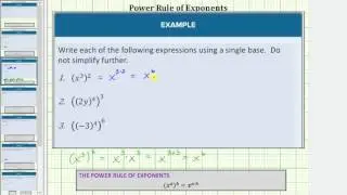 Simplify Expressions Using the Power Rule of Exponents (Basic)