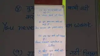 Present Indefinite Tense Negative Sentence Rules and examples