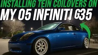 2005 G35 Tein Coilover Install - Better Stance, Better handling!