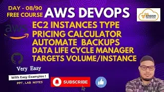 DAY 08/60  What is EBS Snapshots, automate via Data Life Cycle Manager,EC2 Types, Pricing calculator