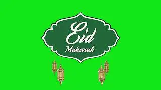 Eid mubarak green screen video
