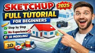SketchUp Full Tutorial for Beginners 2025 | Learn 3D Modeling Step by Step (No Experience)