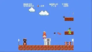 Super Mario Bros. 1 (7-1) NES Secret 1-up