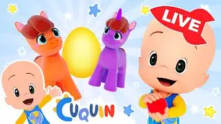 🔴 AO VIVO 🔴Aprenda cores, números e formas com Cuquin|Vídeos educativos para crianças