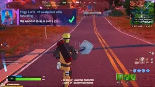 Hit Weakpoints While Harvesting fortnite