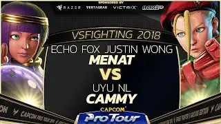 Echo Fox Justin Wong (Menat) vs UYU NL (Cammy) - VSFighting 2018 - Losers Semis - SFV - CPT 2018