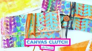DIY Painted Canvas Clutch