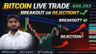 Bitcoin Live Trade | BTCUSD EMA Strategy | Trendline Breakout or Rejection? | Live Market Analysis