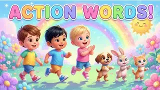 ACTION WORDS! Walk, Hop, Run & Clap | Starry Sprinkles&rdquo;