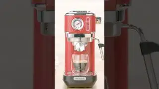 Moderna Espresso Slim Coffee Machine Red by The Baity