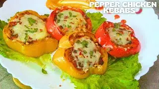 Bell Pepper Chicken Kebabs Recipe✨ || Stuffed Bell Pepper || Ramzan special 2026 || Italian recipes