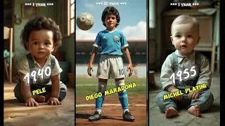 Pele, Diego Maradona and Michel Platini life evolution 