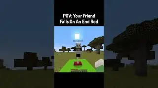 POV: Your Friend Falls On An End Rod In Minecraft