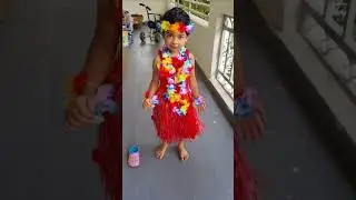 Vanshika with Pearly Shells Hawaiian Hula Dance Costume