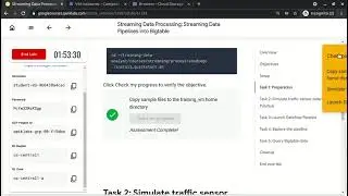 Qwiklabs # Streaming Data Processing: Streaming Data Pipelines into Bigtable