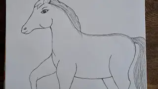 Easy Horse Drawing || How to draw Horse step by step #howtodraw #drawing