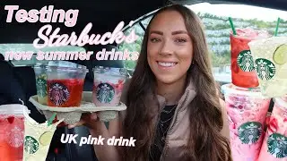 TESTING STARBUCKS NEW SUMMER DRINKS 2021 | UK PINK DRINK, STRAWBERRY REFRESHER, COOL LIME REFRESHER