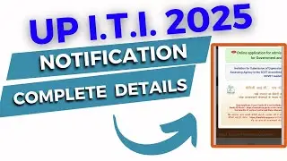 UP I.T.I. 2025 Application  Form