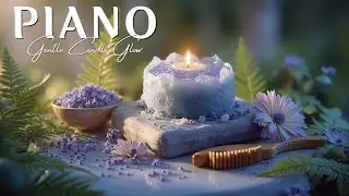 Расслабляющая фортепианная музыка и нежное свечение свечи для глубокого сна и покоя