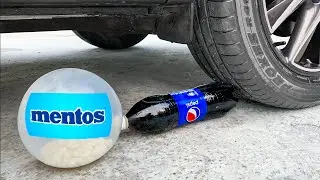 EXPERIMENT CAR vs MENTOS EXPLODE! Crushing Crunchy & Soft Things by Car! Funny Crushing Experiment