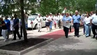 Unions at Rutgers march in protest of salary freeze 7/15/10