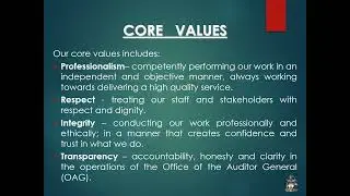 Video 2 Role of the Auditor General