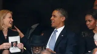 Obama Selfie At Mandela Memorial Annoys First Lady