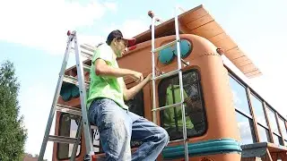 Adding a ladder to our School Bus! | BUS BUILD EPISODE 16