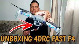 4DRC FAST F4 UNBOXING REVIEW COM GIMBAL 2 EIXOS GPS V&Ocirc;O DE 2KM DRONE BOM E BARATO PARA INICIANTES