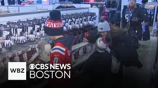 Fans travel from around the world to support Patriots against Giants in Monday Night Football