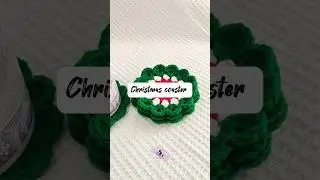 Christmas Coaster 🎄🎅 #crochetideas #christmascoaster #crochetforbeginners #handmadebyt&uuml;way