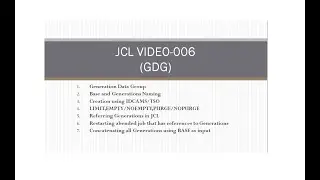 JCL | Job Control Language | 06 | GDG