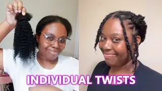 Mini trecce Exyhair con extension di capelli afro crespi #twist #trecce #locs