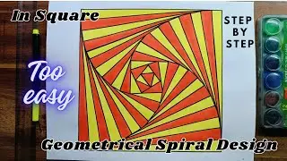 Geometrical Spiral Design Drawing - Spiral Drawing - Geometrical Design Drawing -Spiral art drawing