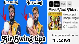 Air swing bowling tips in tape ball | my first viral video | #changer #bowlingtips
