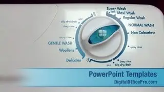 Washing Machine PowerPoint Template Backgrounds - DigitalOfficePro #05737W