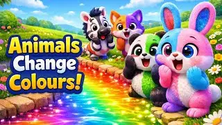 A to Z Colour Animals 🌈 | Learn Alphabets with Magical Colour Canal | Kids Learning Video