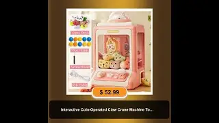 Interactive Coin-Operated Claw Crane Machine Toy for Kids - Fun & Entertaining Children's Gift