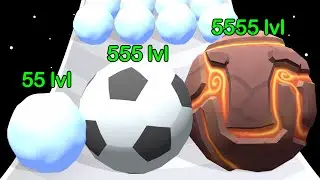 Snow Ball Run - Level Up Balls, Number Games (Max Level)