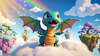 Fortnite Mini Dragon Slept on a Rainbow Cloud | Nursery Rhymes for Kids Songs