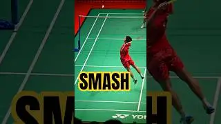 Badminton Men Single Jump Killer Smash Japan vs China Kodai Super Slow Motion