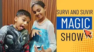 Kids Magic Show at Home! Survi & Suvir Try DIY Magic Kit | Fun Science & Laughs!
