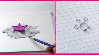 Realistic Water Bubble Drawing on Paper | Amazing 3D Art