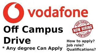 Vodafone Off Campus Drive | Vodafone HIRING Process | Hiring in India