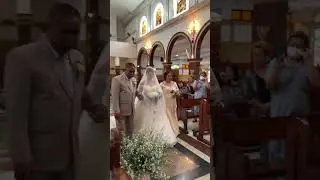 Walking the aisle with parents #wedding #bride #parents