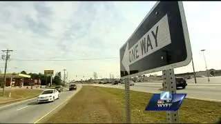 One way street sign points the wrong way