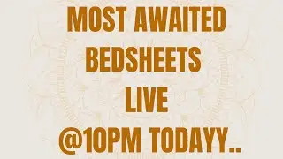 9888499600 MOST AWAITED COTTON BEDSHEETS COLLECTION LIVE!!!! #nidralooms #live #shopping