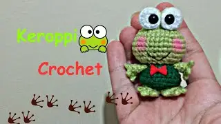 🐸 keroppi amigurumi/how to crochet/tutorial amigurumi/عروسک کروپی/قلاب بافی/عروسک بافتنی