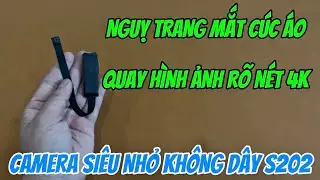Camera si&ecirc;u nhỏ kh&ocirc;ng d&acirc;y s202 gi&aacute; rẻ , camera mini giấu k&iacute;n xem từ xa tr&ecirc;n điện thoại pin d&ugrave;ng 6h