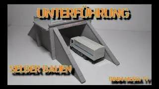 UNTERFÜHRUNG aus Trittschalldämmung H0 1:87 MODELLEISENBAHN